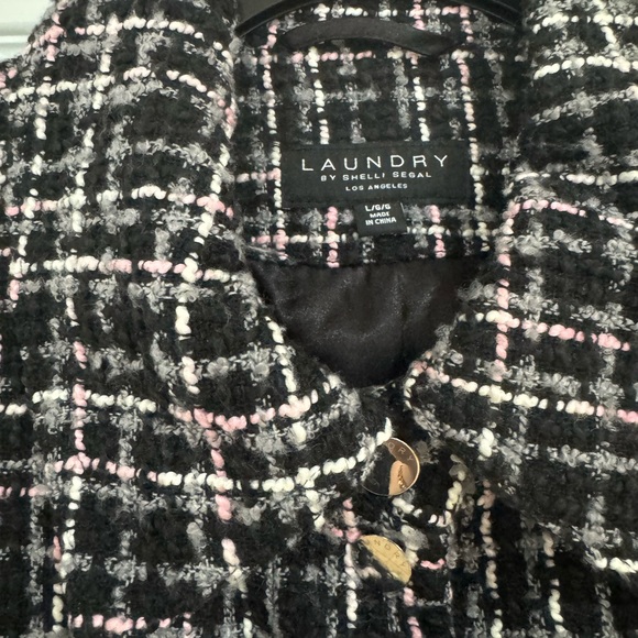 Laundry by Shelli Segal Women's Fit and Flare Plaid Fabric Jacket - Picture 7 of 8